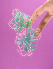 Load image into Gallery viewer, She Fights Monstera - Transparent Sticker