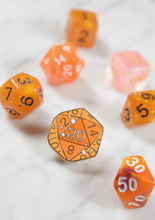 Load image into Gallery viewer, Amber D20 Enamel Pin