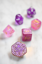 Load image into Gallery viewer, Amethyst D20 - Hard Enamel Pin