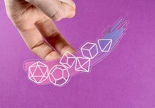 Load image into Gallery viewer, Bisexual Pride - Transparent Dice Sticker