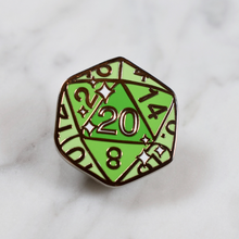 Load image into Gallery viewer, Emerald D20 - Hard Enamel Pin