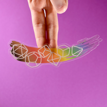 Load image into Gallery viewer, Gay Pride - Transparent Dice Sticker