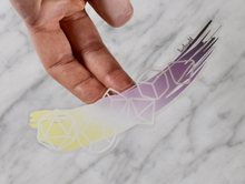 Load image into Gallery viewer, Nonbinary Pride - Transparent Dice Sticker