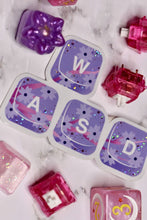 Load image into Gallery viewer, Cherry Blossom WASD - Shiny Vinyl Sticker (Purple)