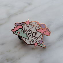 Load image into Gallery viewer, Starry Skies D20 Hard Enamel Pin