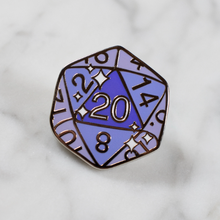Load image into Gallery viewer, Topaz D20 - Hard Enamel Pin