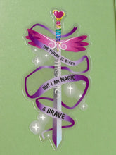 Load image into Gallery viewer, I am Magic and Brave - Transparent Vinyl Sticker
