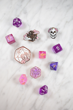 Load image into Gallery viewer, Amethyst D20 - Hard Enamel Pin
