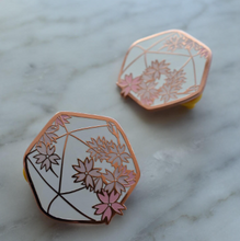 Load image into Gallery viewer, Cherry Blossom D20 Hard Enamel Pin (White)
