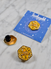 Load image into Gallery viewer, Citrine D20 - Hard Enamel Pin
