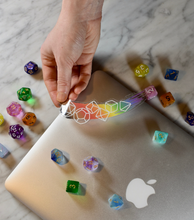 Load image into Gallery viewer, Gay Pride - Transparent Dice Sticker
