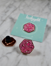 Load image into Gallery viewer, Morganite D20 - Hard Enamel Pin
