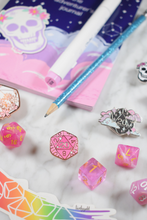 Load image into Gallery viewer, Morganite D20 - Hard Enamel Pin
