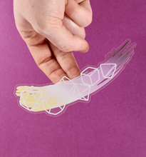 Load image into Gallery viewer, Nonbinary Pride - Transparent Dice Sticker
