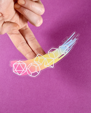 Load image into Gallery viewer, Pan Pride - Transparent Dice Sticker
