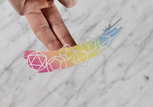 Load image into Gallery viewer, Pan Pride - Transparent Dice Sticker
