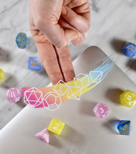 Load image into Gallery viewer, Pan Pride - Transparent Dice Sticker
