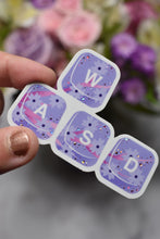 Load image into Gallery viewer, Cherry Blossom WASD - Shiny Vinyl Sticker (Purple)
