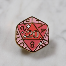 Load image into Gallery viewer, Ruby D20 - Hard Enamel Pin
