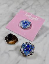 Load image into Gallery viewer, Sapphire D20 - Hard Enamel Pin

