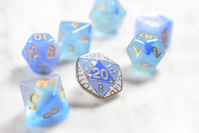 Load image into Gallery viewer, Sapphire D20 - Hard Enamel Pin
