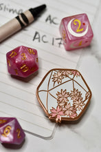 Load image into Gallery viewer, Cherry Blossom D20 Hard Enamel Pin (White)
